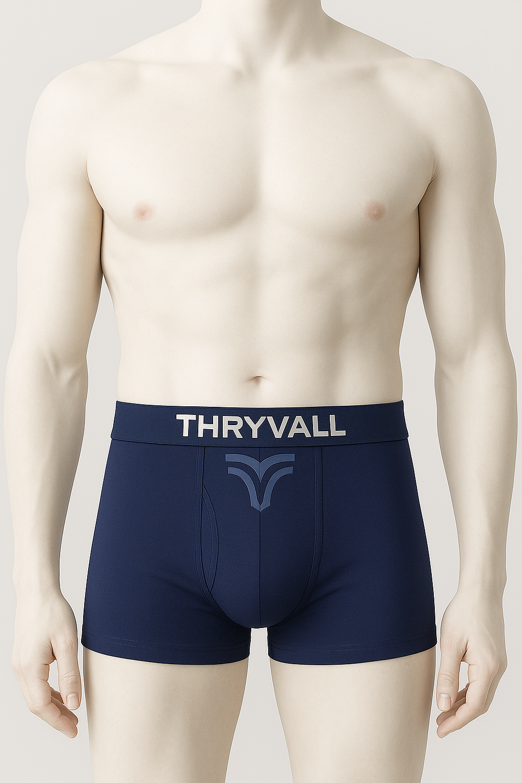 Thryvall Men’s Boxer – Navy Blue with Navy Waistband