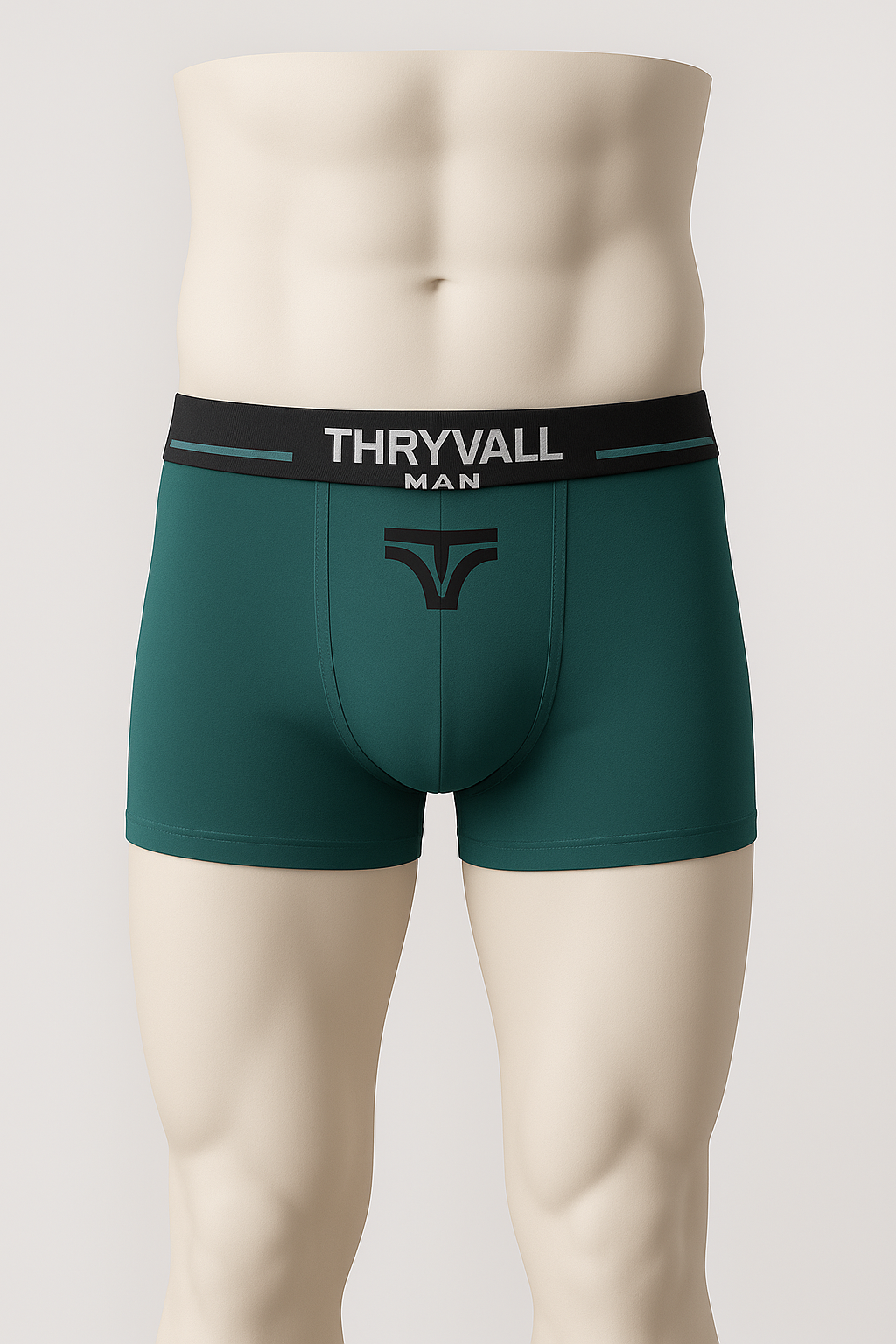 Thryvall Men’s Boxer – Teal (with Black Waistband)