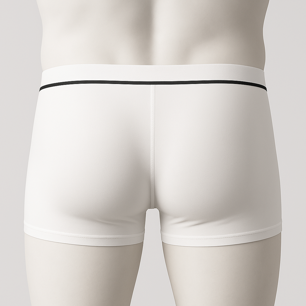 Thryvall Men’s Boxer – White (with White Waistband) - Image 2