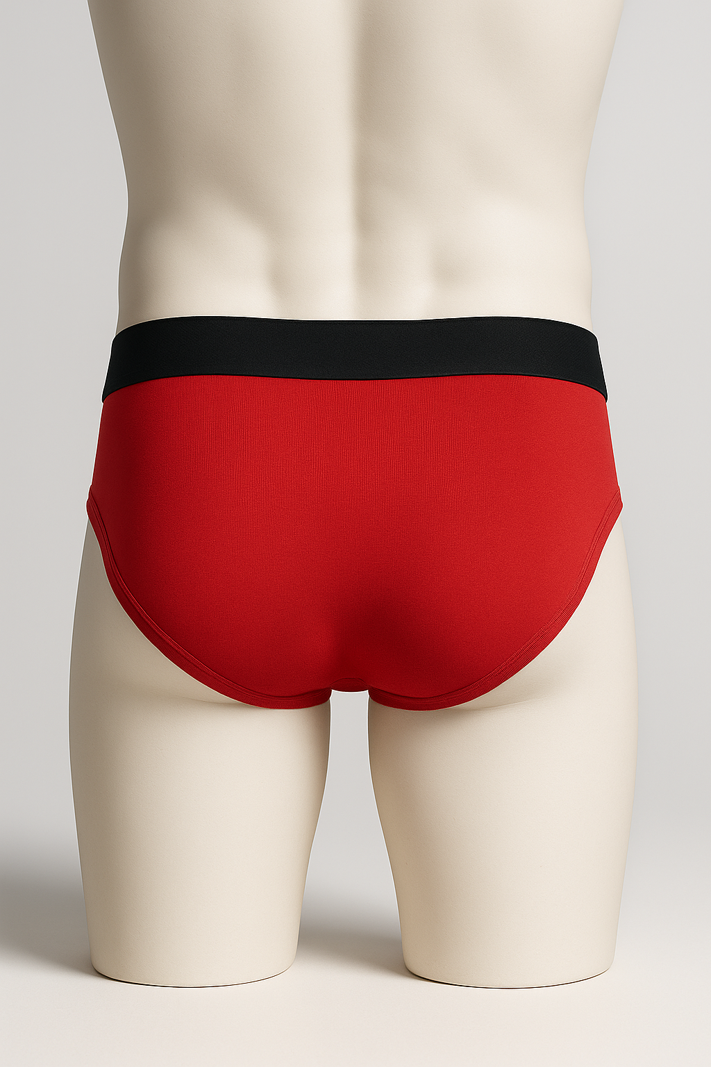 Brief Red (Black Waistband) back