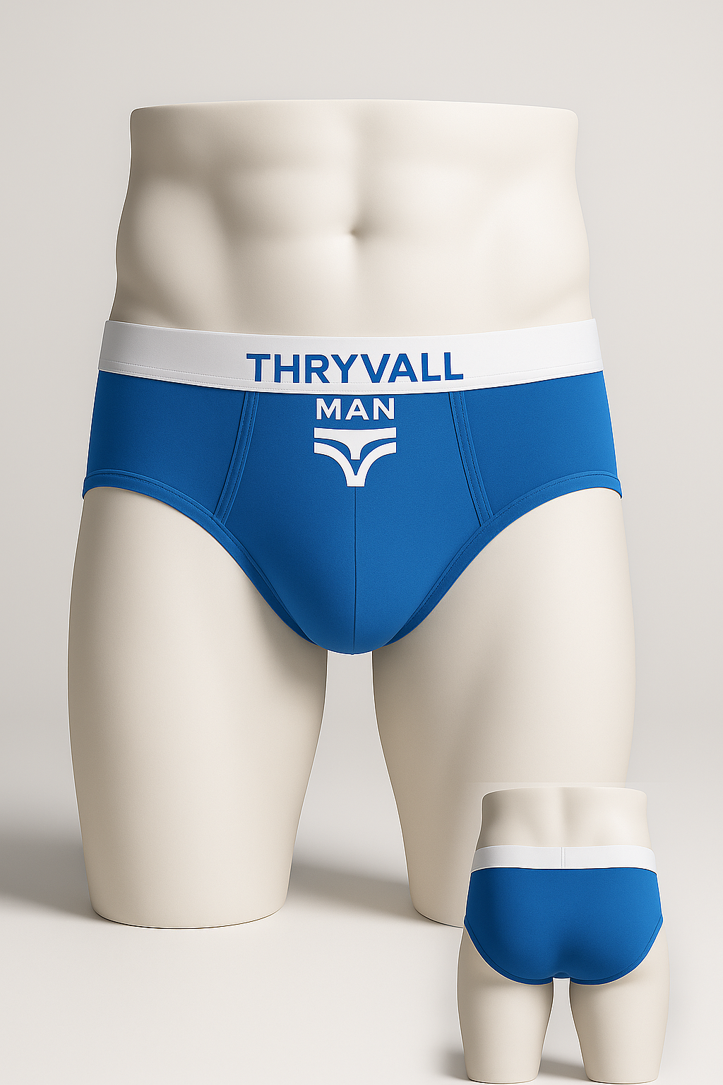 Thryvall Men’s Brief – Royal Blue (with White Waistband)