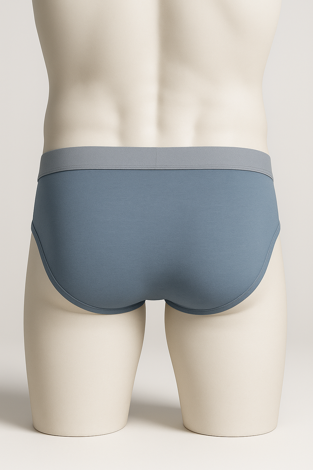 Thryvall Men’s Brief – Steel Blue (with Grey Waistband) - Image 2