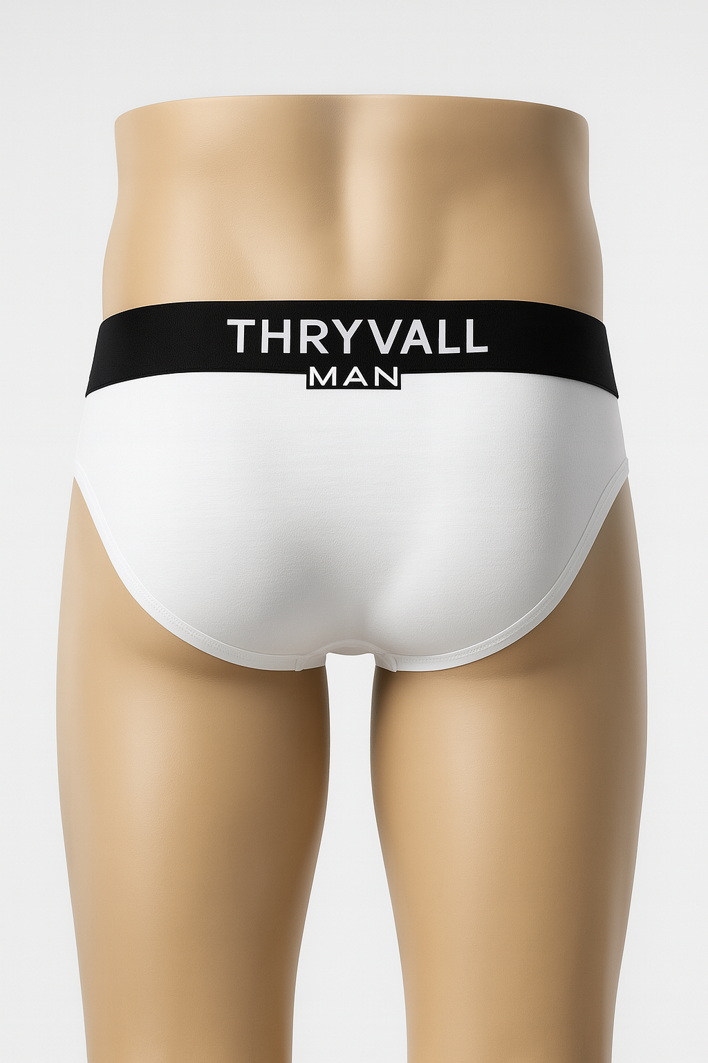 Thryvall Men’s Brief – White with Black Waistband - Image 2
